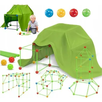 ostatní stavebnice SADA PRO STAVBU PEVNOSTI ZÁKLADNA STAN TRUBIČKY KULIČKY 175 KUSŮ