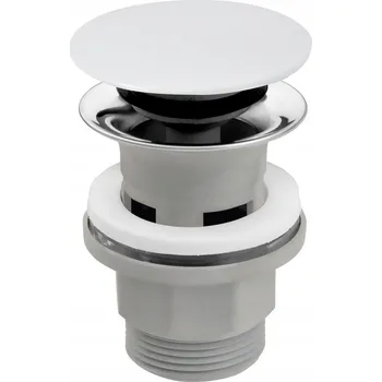 Sifon Zátka s přepadem klik-klak kulatý Ferro bílá