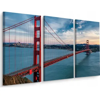 Obraz Obraz Triptych MOST Golden Gate Panorama 3D 60x40