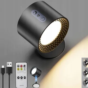 Nástěnné svítidlo Nástěnné LED svítidlo MAGNETICKÁ KOULE 360° 3 REŽIMY SVÍCENÍ S DÁLKOVÝM OVLÁDÁNÍM