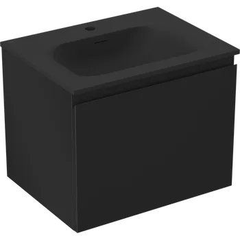Koupelnový nábytek Mexen Orio koupelnová skříňka 60 cm s umyvadlem Vela, 1 zásuvka, černá mat - 91A10-06047-1-BF71-W23M71 Skříňky s umyvadlem