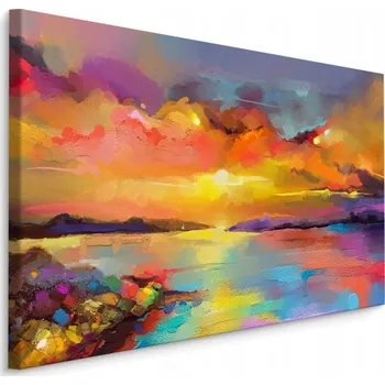 Obraz Abstraktní obraz západ slunce do jídelny 30x20 cm