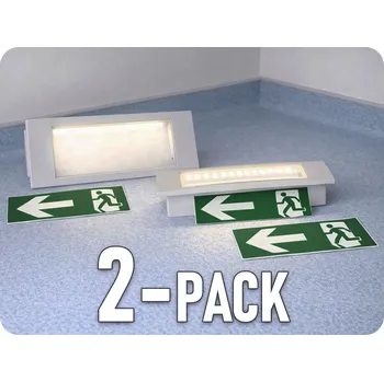 Nouzové osvětlení Nouzové LED svítidlo 1,2W, 110lm, CREE CHIP, 6000K, zápustné/2-PACK!