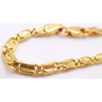 Náramek Klenoty Budín Mohutný pánský zlatý náramek ze žlutého zlata 585/5,47gr 22cm HK7146 (Klenoty Budín Mohutný pánský zlatý náramek ze žlutého zlata 585/5,47gr 22cm HK7146)