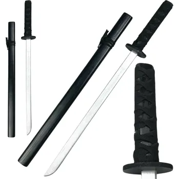 Dřevěná hračka LEAN Toys Dřevěný katana černá 70 cm
