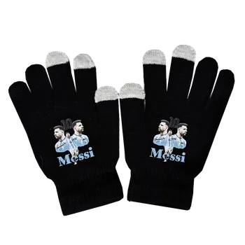 Čepice Numberoplus Dětské pletené rukavice - Lionel Messi Barva: Černá, Velikost: Univerzální