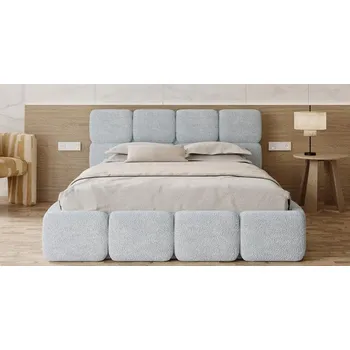 Postel Čalouněná postel DELICATO 180x200 cm Tyrkysová Cleo s úložným prostorem kovový rošt