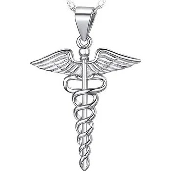 Přívěsek Stříbrný přívěsek - Aeskulapova hůl