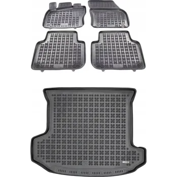 autokoberec Gumová sada koberců a rohože Škoda Kodiaq 2016-2021 7místná (složená 3 řada)