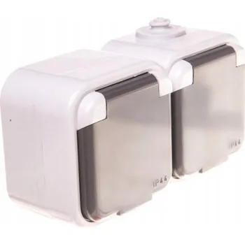 Elektrická zásuvka Elektrická Zásuvka hermetická Ospel šedá