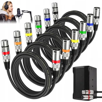 Audio kabel XLR KABEL K MIKROFONU 6 KUSŮ 300CM SYMETRICKÝ PRO NAHRÁVÁNÍ