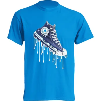 Pánské tričko panske_levne_tricko_potisk_modra_teniska Barva: Azure - azurově modrá, velikost: M