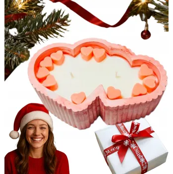 Svíčka VONNÉ SVÍČKY RUČNÍ VÝROBA ZDOBENÉ Svíčka v sádrovém svícnu na VALENTÝNA