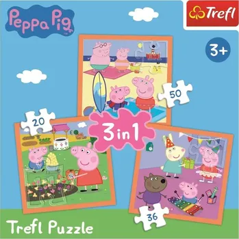 Puzzle 34852 TREFL PUZZLE 3v1 prasátko Pepa