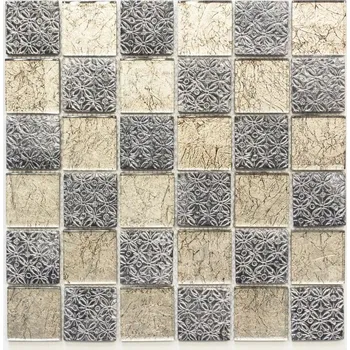 Mozaika WzorcowniaStudio 30 x 30 cm, odstíny hnědé a béžové