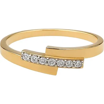 Oblečení a móda Zlatý 585/1000 prsten se zirkony