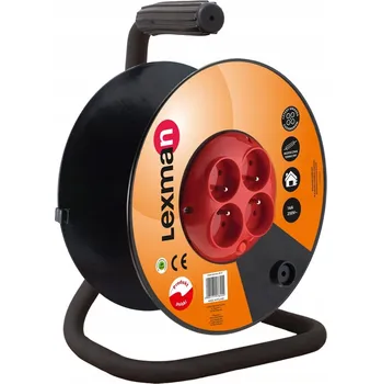 Napájecí kabel Prodlužovací Kabel kabel Lexman na cívku 4x2P+Z