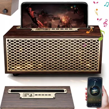 Bluetooth reproduktor BEZDRÁTOVÝ PŘENOSNÝ REPRODUKTOR BLUETOOTH 5.0 BOOMBOX USB AUX RÁDIO RETRO
