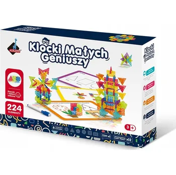 ostatní stavebnice BAREVNÉ STAVEBNICE PRO MALÉ GENIE, GEOMETRICKÉ SNĚHOVÉ VLOČKY - 224 DÍLKŮ