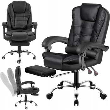 FOTEL S MASÁŽÍ, OTOČNÉ, ERGONOMICKÁ PODNOŽKA, REGULACE, VÝPRODEJ