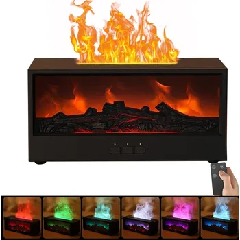 Aroma difuzér ZVHLČOVAČ VZDUCHU KOMÍN LED RGB DIFUZÉR AROMATERAPIE ČASOVAČ + DÁLKOVÉ OVLÁDÁNÍ