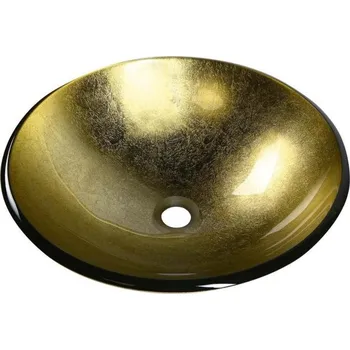 Umyvadlo Umyvadlo na desku kulaté Sapho Beauty 42 cm zlaté