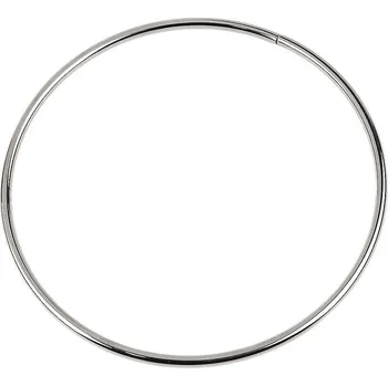 Kovový kruh / ucho na tašku Ø16 cm, barva 1 nikl