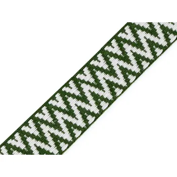Oboustranný popruh šíře 38 mm, barva 2 zelená