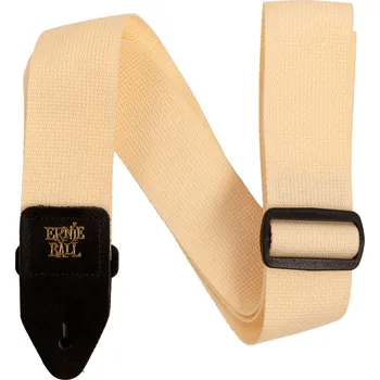 Kytarový popruh Ernie Ball Polypro Strap Cream & Black + prodloužená záruka 3 roky