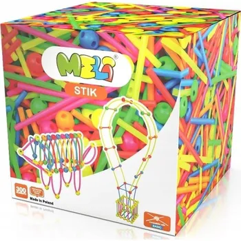 ostatní stavebnice STAVEBNICE MELI STICK NEONOVÉ TYČINKY + KULIČKY 300 dílků