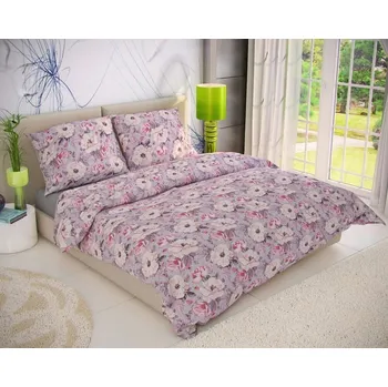 Bytový textil Kvalitex Krepové povlečení Ester šedá Velikost: jednolůžko 140x200 + 70x90 cm