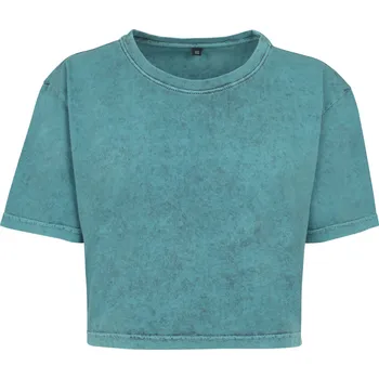 Dámské tričko Build Your Brand Dámský crop top BY054 Teal Black XS