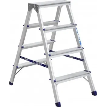 Schůdek Alumet Alumet, AD7204 EUK oboustranné schůdky 2 x 4, prac. výška 0,81 m, max. 150 kg
