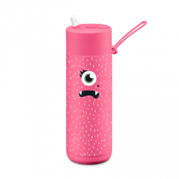Láhev Cestovní láhev_Frank Green Franksters_ FLICK_keramická_595ml Flip Straw nerezová - neon pink