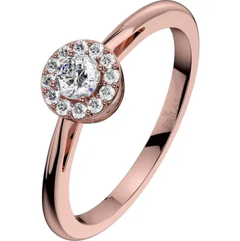 Prsten Ladunka Princess R Briliant - zásnubní prsten z růžového zlata