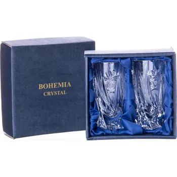Sklenice ONTE CRYSTAL Broušené skleničky na panáky (vysoké) 50ml, Kometa Počet sklenic v balení: 2 sklenice v dárkové sadě