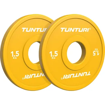 Olympijský kotouč TUNTURI Frakční 1,5 kg žlutý - pár