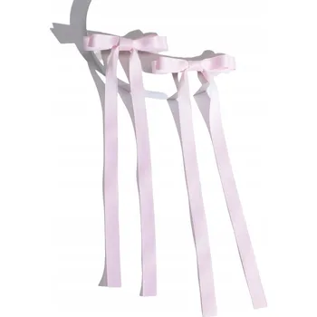 Elegantní růžové sponky do vlasů s mašličkami pro dívky