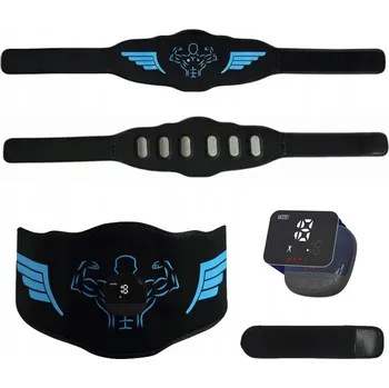 Masážní přístroj ELEKTROSTIMULÁTOR BŘIŠNÍCH SVALŮ EMS 10 REŽIMŮ PRO HUBNUTÍ, PÁS S PRODLOUŽENÍM