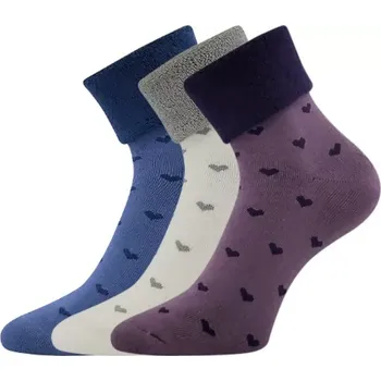 Dámské ponožky Dámské froté ponožky Hermína - 35-38 / fialová