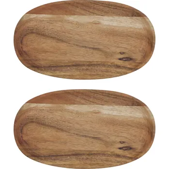 House Doctor, Servírovací podnosy House Doctor dřevěné 22,5 cm 2 ks - Formadore