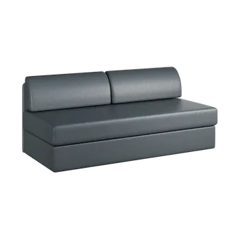 Sedací souprava MARIANA S OPĚRKOU rošt, válenda celočalouněná, koženka OTO SA 2 - koženka tmavě šedá