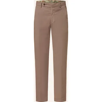 Pánské kalhoty Berwich Pánské Chino Kalhoty Extra Slim Fit, hnědá, 52