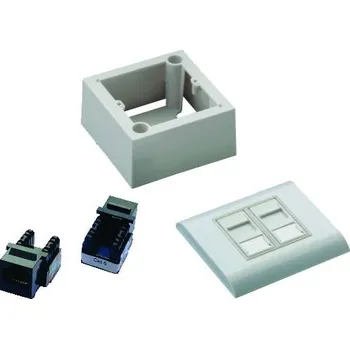 Elektrická zásuvka DATACOM UTP 2xRJ45 zásuvka Cat6 (pod i nad omítku)