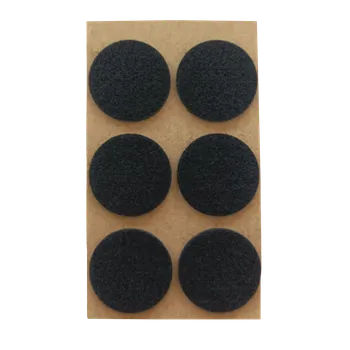 Podložka pod nábytek Samolepicí filc-kulatý, 40mm (6ks/arch)-černý