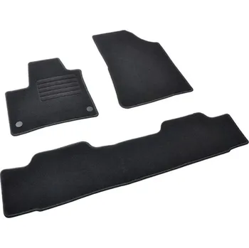 autokoberec Autokoberce textilní přesné černé / černé obšití - Renault Kangoo III (Typ FFK/KFK) E-Tech (2020-) 5-sedadel