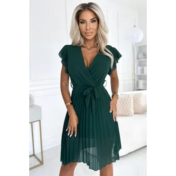 Dámské šaty Numoco Šaty z šifonu Numoco zelená univerzální velikost