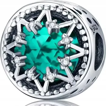 Přívěsek Stříbrný přívěsek s tyrkysem květina rozeta tyrkysová stříbro 925