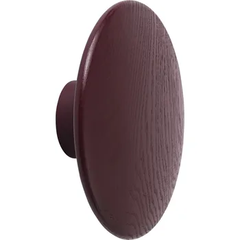 Věšák Muuto, Háček na zeď Dots Wood 13 cm červený burgund - Formadore