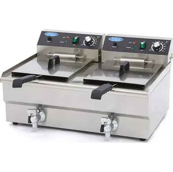 fritéza Maxima Fritéza 2 x 16 l s vypouštěcím kohoutem - dvojitý koš | 09365011